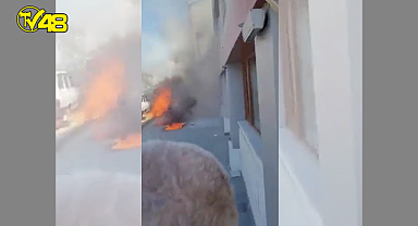 Kayseri'de Korkunç Anlar! Kayseri Yahyalı Belediyesi önünde bir vatandaş, kendini, eşini ve kızını benzin döküp yaktı