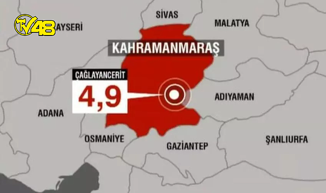 Son Dakika: Kahramanmaraş&#039;ta 4.9 büyüklüğünde deprem meydana geldi