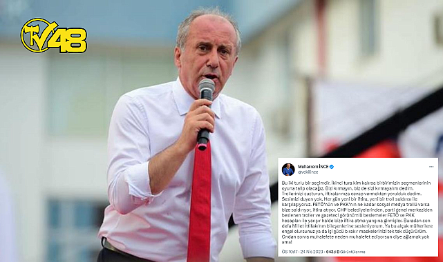 İNCE&#039;DEN MİLLET İTTİFAKI&#039;NA &#039;TROL&#039; RESTİ: YA ENGEL OLUN YA DA MASKELERİNİZİ DÜŞÜRÜRÜM