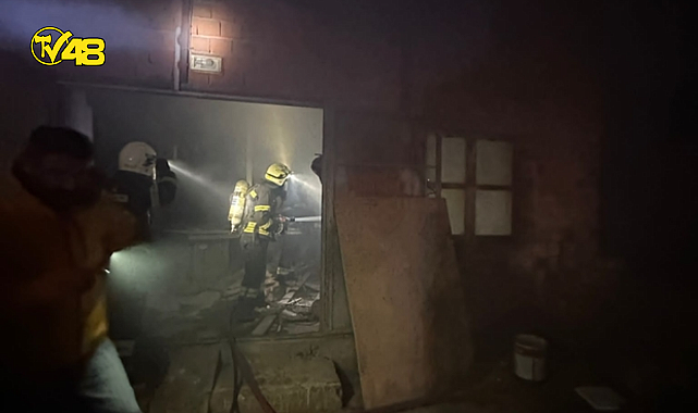 Bodrum&#039;da marangoz atölyesinde çıkan yangın söndürüldü