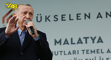 CUMHURBAŞKANI ERDOĞAN, MALATYA'DA DEPREM KONUTLARI TEMEL ATMA TÖRENİNE KATILDI