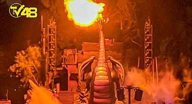 DİSNEYLAND'DE YANGIN PANİĞİ: BİR ANDA ALEVLER YÜKSELDİ