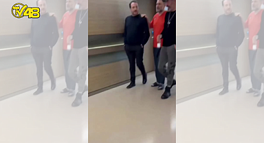 Ercan Saatçi, Hakan Altun ile bağırsak kanseri ameliyatı olan Hüsnü Şenlendirici'yi ziyaret etti