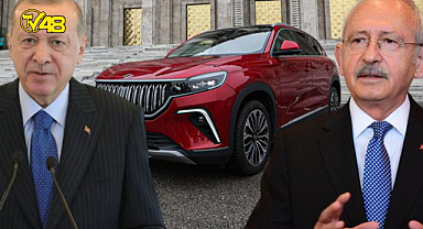 "KILIÇDAROĞLU'NA TOGG HEDİYE ETMEYİ DÜŞÜNÜYOR MUSUNUZ?" SORUSUNA ERDOĞAN'DAN YANIT: PARASINI VERİP ALIR