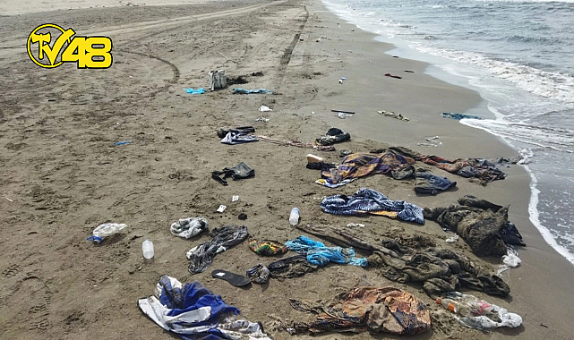 SEYDİKEMER&#039;DE LASTİK BOT BATTI, 33 GÖÇMEN YÜZEREK KURTULDU