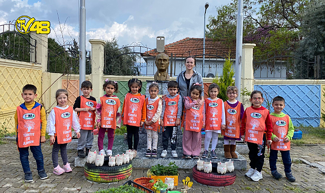 TEMA VAKFI MİLAS İLÇE SORUMLUSU MEHMET NERGİZ, GÜMÜŞLÜK ANAOKULU ÖĞRENCİLERİNE TOPRAK, HAVA VE SU HAKKINDA BİLGİLENDİRMEDE BULUNDU