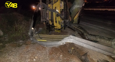 YATAĞAN-MİLAS KARAYOLUNDA FRENİ PATLAYAN TIR KARŞI ŞERİDE GEÇTİ!