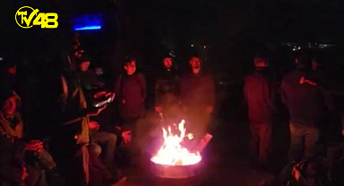 Yerli halk çimento fabrikasının klinker döner fırınını geçirmiyor, protesto ediyor