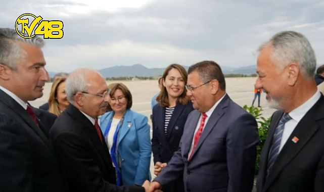 MUĞLA BELEDİYE BAŞKANI OSMAN GÜRÜN VE MİLAS BELEDİYE BAŞKANI MUHAMMET TOKAT KEMAL KILIÇDAROĞLU VE AHMET DAVUTOĞLU&#039;NU MUĞLA&#039;DA KARŞILADI