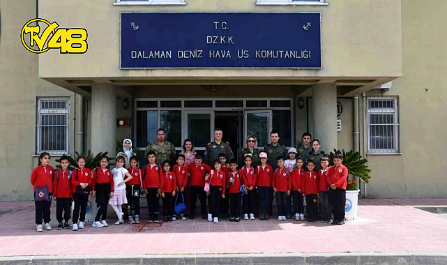 KÖYCEĞİZLİ ÖĞRENCİLER DALAMAN DENİZ HAVA ÜS KOMUTANLIĞI&#039;NA MİSAFİR OLDU
