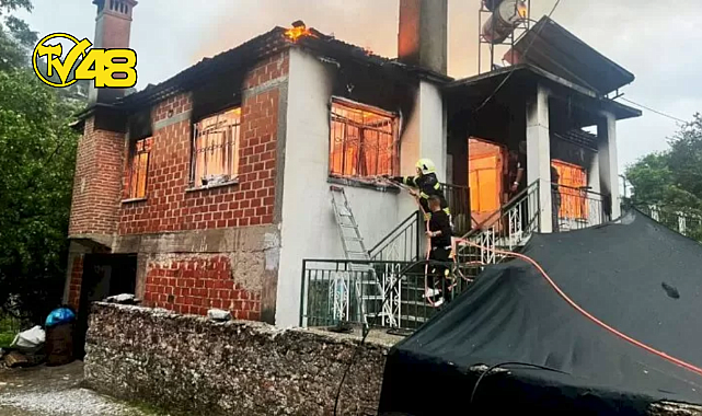 MİLAS&#039;TA YANGINDA  ANNE OĞUL YANARAK CAN VERDİ BİR KİŞİ AĞIR YARALI!