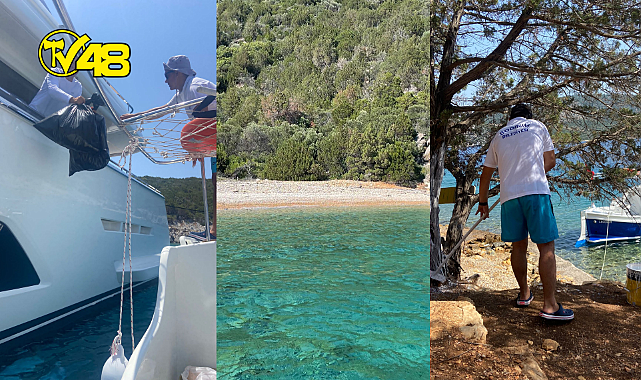 BODRUM BELEDİYESİ ADA VE KOYLARDA TEMİZLİK ÇALIŞMASI YÜRÜTTÜ