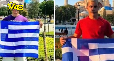 YUNANLAR'DAN AYASOFYA ÖNÜNDE PROVOKASYON