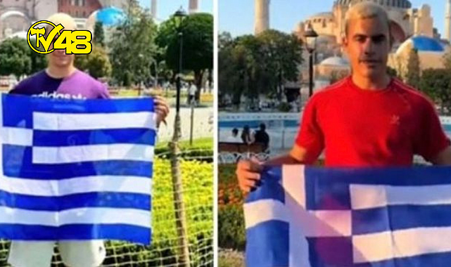 YUNANLAR&#039;DAN AYASOFYA ÖNÜNDE PROVOKASYON