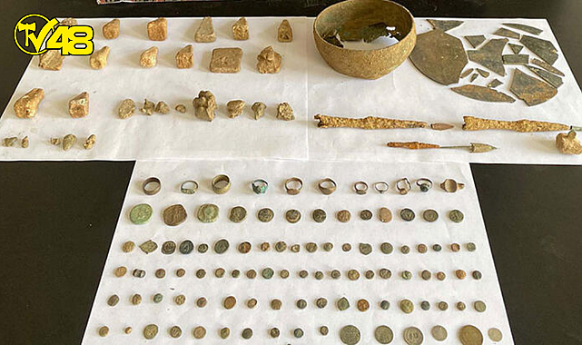 MUĞLA&#039;DA BÜYÜK OPERASYON 132 PARÇA TARİHİ ESER ELE GEÇİRİLDİ