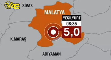 MALATYA'DA 5 BÜYÜKLÜĞÜNDE DEPREM!