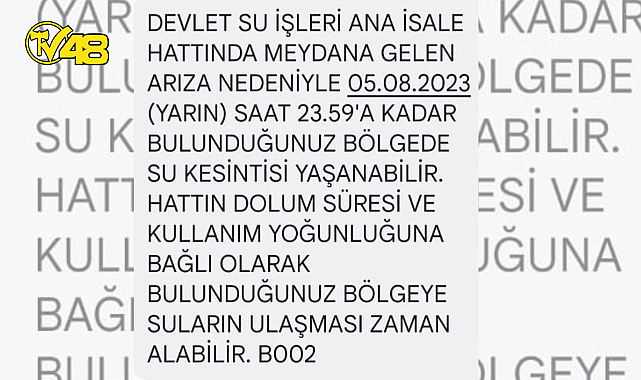MUSKİ&#039;DEN BODRUM İÇİN DUYURU! YARIN GECEYE KADAR SULAR KESİK OLACAK