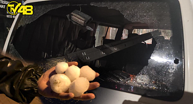 YUMURTA BÜYÜKLÜĞÜNDE DOLU YAĞDI!