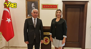 TV48 YÖNETİM KURULU BAŞKANI ZAHİDE KUŞ , BODRUM KAYMAKAMI MUSTAFA ÇİT'İ ZİYARET ETTİ