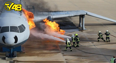 HAVALİMANINDA DÜZENLENEN UÇAK KAZASI TATBİKATI GERÇEĞİNİ ARATMADI!