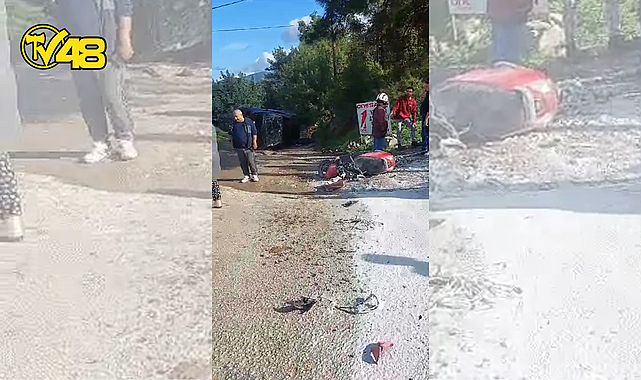 BODRUM-KIZILAĞAÇ KAVŞAĞINDA TRAFİK KAZASI MEYDANA GELDİ. 1&#039;İ AĞIR 3 YARALI!