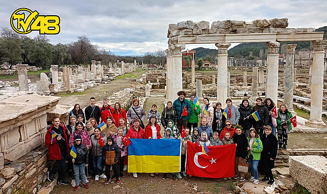 UKRAYNA’DAN GELEN 40 ÖĞRENCİ STRATONİKEİA ANTİK KENTİ’Nİ ZİYARET ETTİ