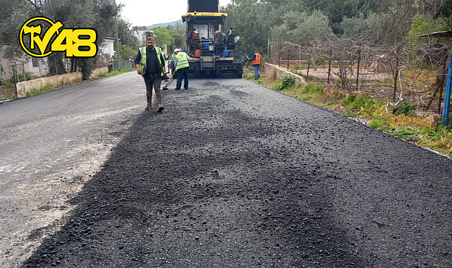 BODRUM'DA SICAK ASFALT ÇALIŞMALARI