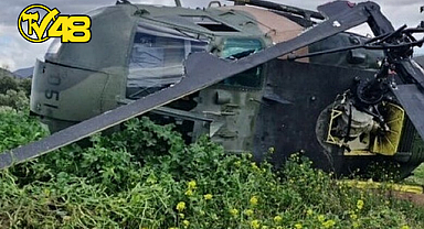 İZMİR'DE ASKERİ HELİKOPTER KIRIMA UĞRADI