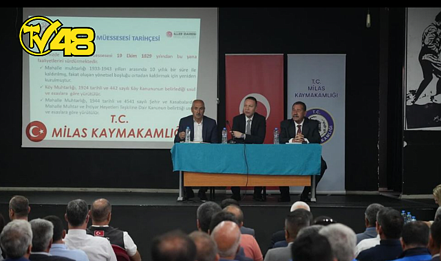 KAYMAKAM ÜNVER BÖKE VE BAŞKAN TOPUZ MUHTARLARLA BİR ARAYA GELDİ
