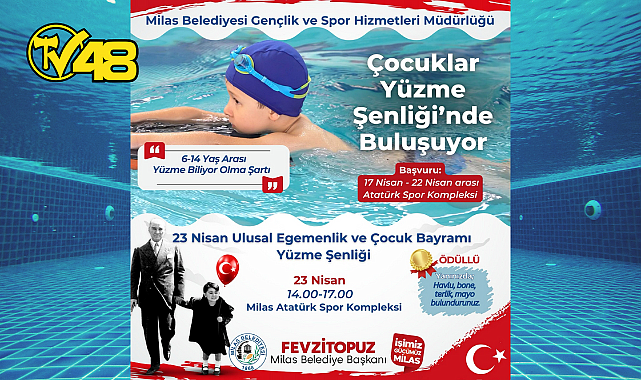 MİLAS BELEDİYESİ, 23 NİSAN&#039;DA ÇOCUKLARI HAVUZLA BULUŞTURACAK