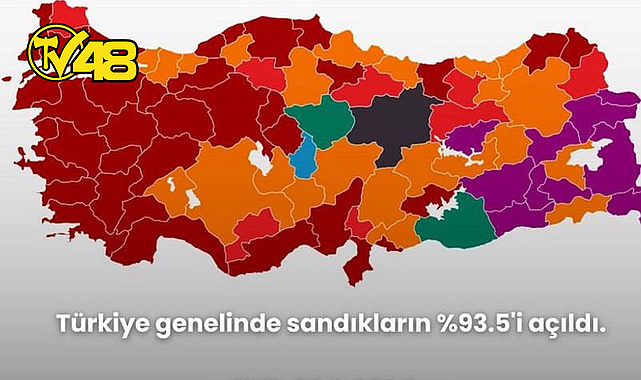 TÜRKİYE GENELİNDE SANDIKLARIN %93.5&#039;İ AÇILDI