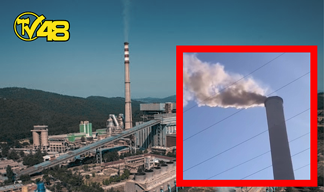 KEMERKÖY TERMİK SANTRALİ BACASI BAKIMA ALINDI…