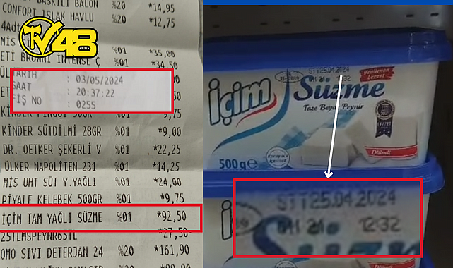 MİLAS&#039;TA ZİNCİR MARKETTE TARİHİ GEÇMİŞ PEYNİRLER SATILIYOR!