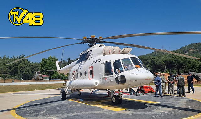 MUĞLA&#039;DA İLK YANGIN HELİKOPTERİ GÖREVE BAŞLADI