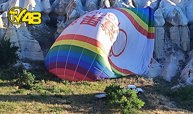 KAPADOKYA&#039;DA UÇAN HAVA BALONU DÜŞTÜ