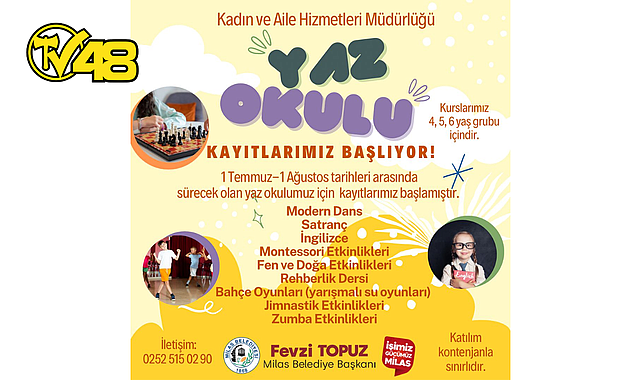 MİLAS BELEDİYESİ ÇOCUKLARI YAZ OKULU İLE BULUŞTURUYOR