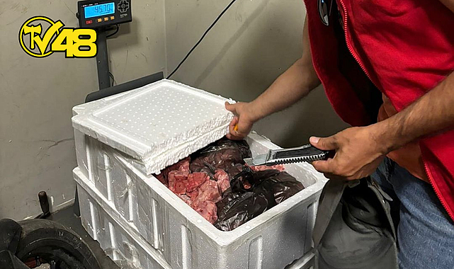 MUĞLA OTOGARINDA MENŞEİ BELİRSİZ 45 KG ET ELE GEÇİRİLDİ
