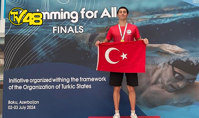 YÜZÜCÜ YİĞİT KIVRIK, BİRİNCİ OLARAK ALTIN MADALYANIN SAHİBİ OLDU.