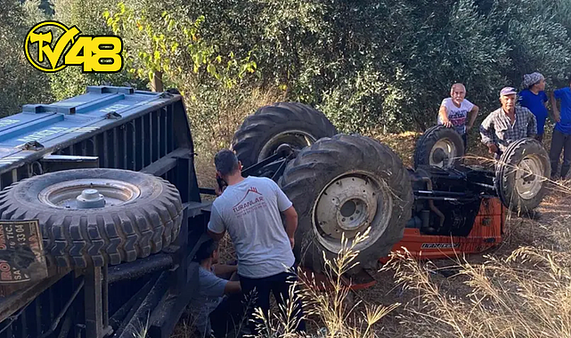 KÖYCEĞİZ&#039;DE TRAKTÖR DEVRİLDİ; 1 Ö*Ü, 1 Y*RALI