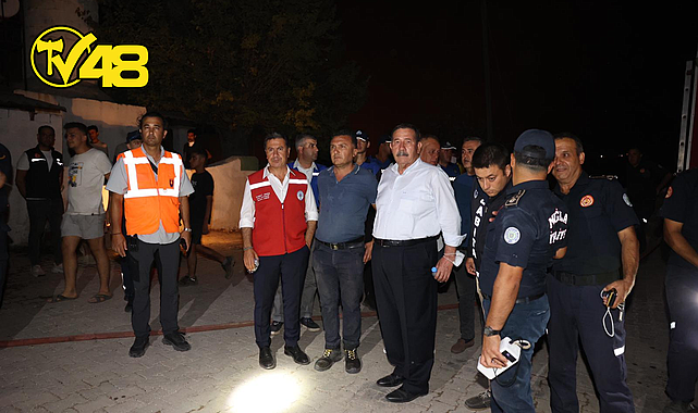 BAŞKAN TOPUZ GECE BOYUNCA YANGIN BÖLGESİNDEYDİ