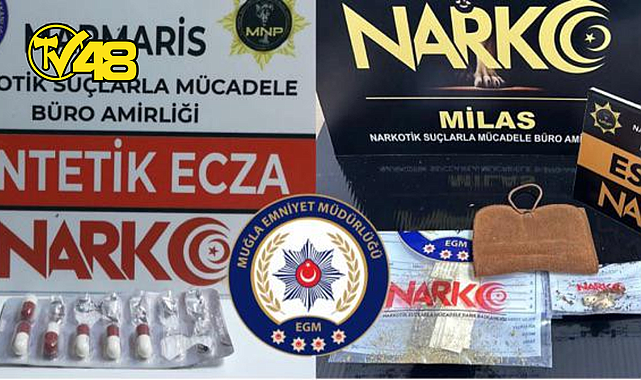 MUĞLA İL EMNİYET MÜDÜRLÜĞÜ&#039;NDEN UYUŞTURUCU OPERASYONLARI: 25 OPERASYONDA BÜYÜK BAŞARI