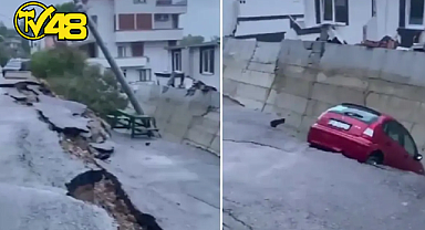 YAĞIŞ SONRASI FELAKET YAŞANIYOR! YOLLAR VE İSTİNAT DUVARLARI ÇÖKTÜ