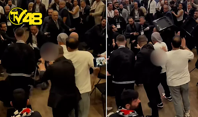 BEŞİKTAŞ GENEL KURULU&#039;NDA BÜYÜK KAVGA! ESKİ VE YENİ BAŞKANININ DESTEKÇİLERİ BİRBİRİNE GİRDİ