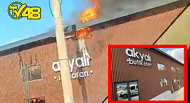 GÜVERCİNLİK AKYALI BUTİK OTEL’DE KORKUTAN YANGIN