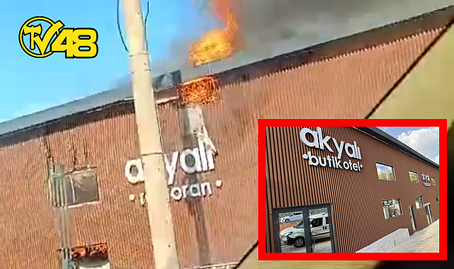 GÜVERCİNLİK AKYALI BUTİK OTEL’DE KORKUTAN YANGIN