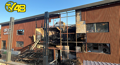 BODRUM'DAKİ AKYALI BUTİK OTEL'DE ALEVLER YENİDEN YÜKSELDİ