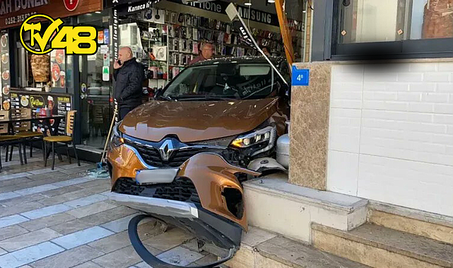 FREN YERİNE GAZA BASTI: ARAÇ İŞ YERİNE GİRDİ!