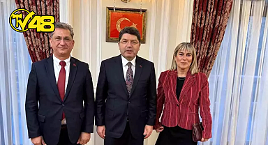 AK PARTİ MUĞLA İL BAŞKANI HALUK LAÇİN’DEN ADALET BAKANI YILMAZ TUNÇ’A ZİYARET