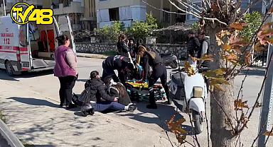 MİLAS AKKENT MAHALLESİ'NDE TEK TARAFLI MOTOSİKLET KAZASI:1 YARALI