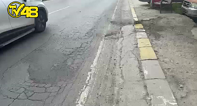 MİLAS ÇEVRE YOLU'NDA ÇÖKME MEYDANA GELDİ